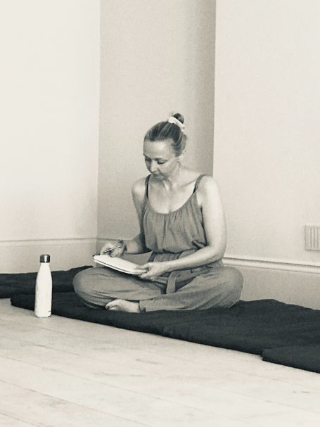 Reflection journaling during a wellbeing session